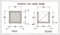 Pozzetto con fondo 80x80