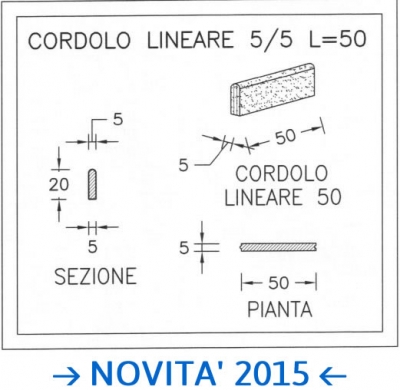 Cordolo lineare 5/5 L=50