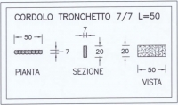 Cordolo tronchetto 7/7 L=50
